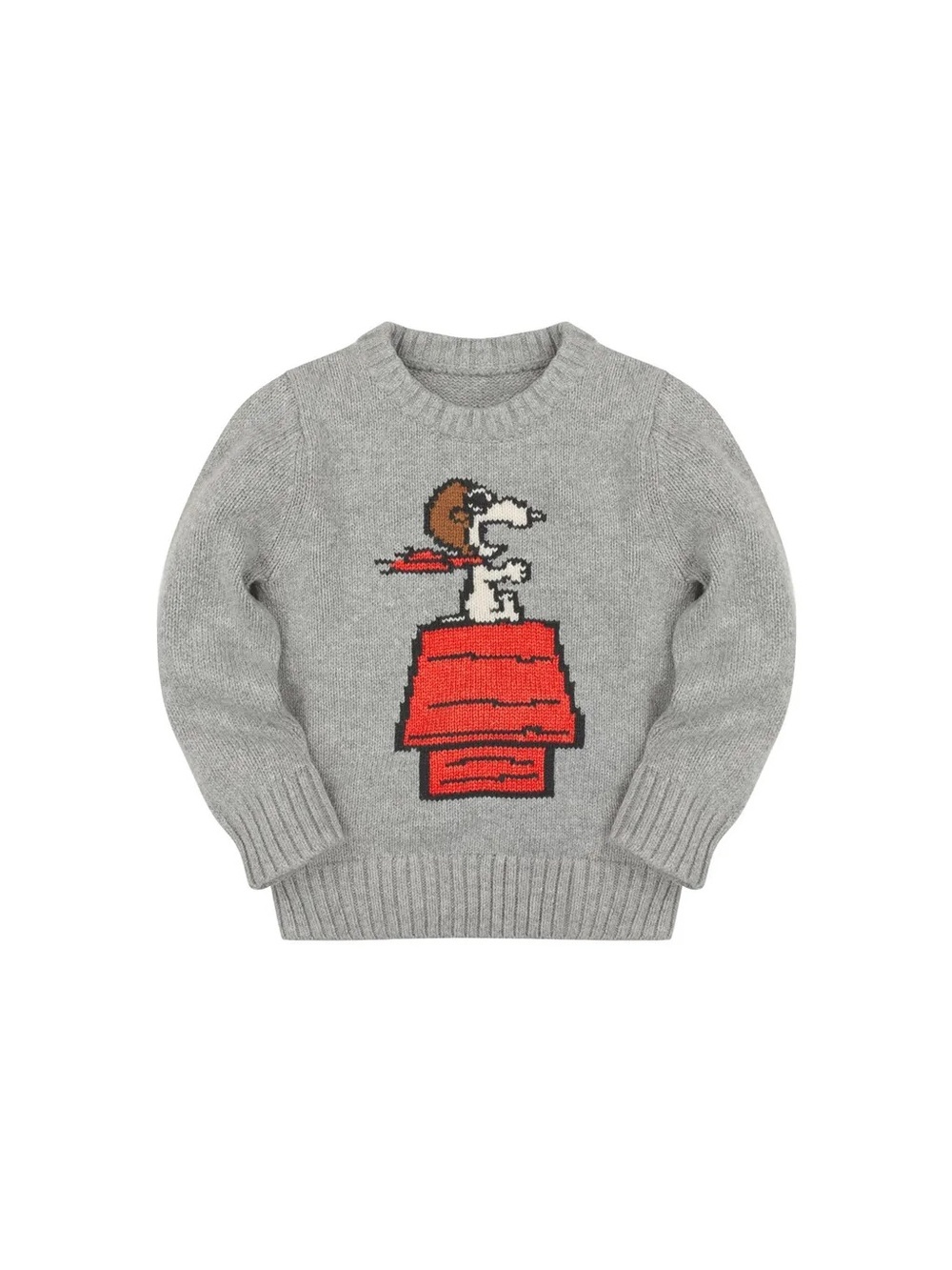Gap Size 2/3 Peanuts Snoopy Gray Cartoon Comic Long Sleeve Sweater